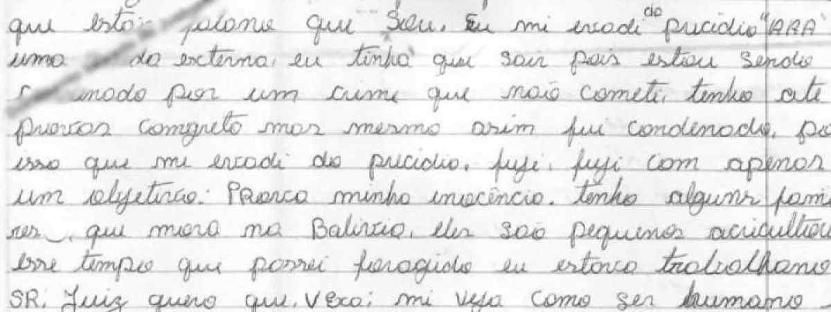 carta de Deibson Cabral Nascimento