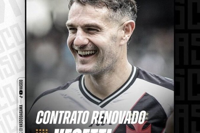 Vegetti passou por um momento de jejum de gols no Vasco, mas recentemente voltou a marcar -  (crédito: Leandro Amorim/Vasco)