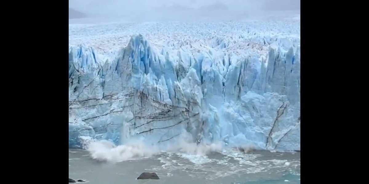 Vídeo: turista flagra momento em que parte de geleira da Patagônia rompe