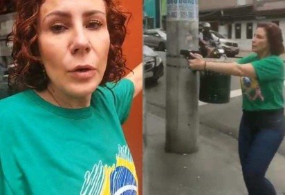 Zambelli apontou uma arma para um homem em bairro nobre da capital paulista -  (crédito: Reprodução/Redes Sociais )