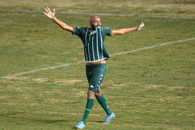 Nunes comemora os dois gols na vitória contra o Brasiliense no clássico de 2024 pelo Candangão, no Bezerrão - (crédito: Ed Alves/CB/DA.Press) Nunes comemora os dois gols na vitória contra o Brasiliense no clássico de 2024 pelo Candangão, no Bezerrão - (crédito: Ed Alves/CB/DA.Press)