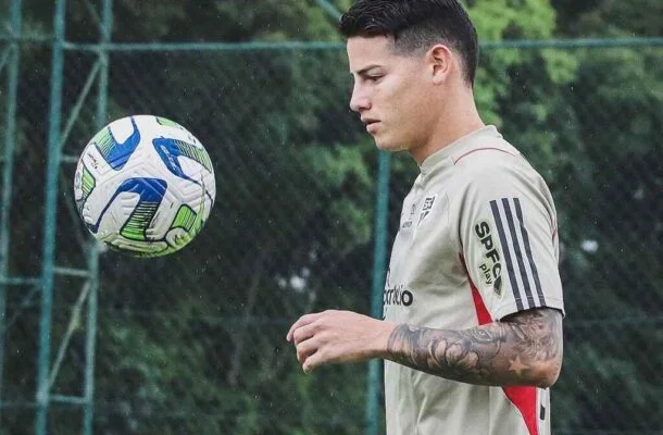 James Rodríguez vai permanecer no São Paulo - (crédito: Foto: Divulgação/São Paulo FC) James Rodríguez vai permanecer no São Paulo - (crédito: Foto: Divulgação/São Paulo FC)