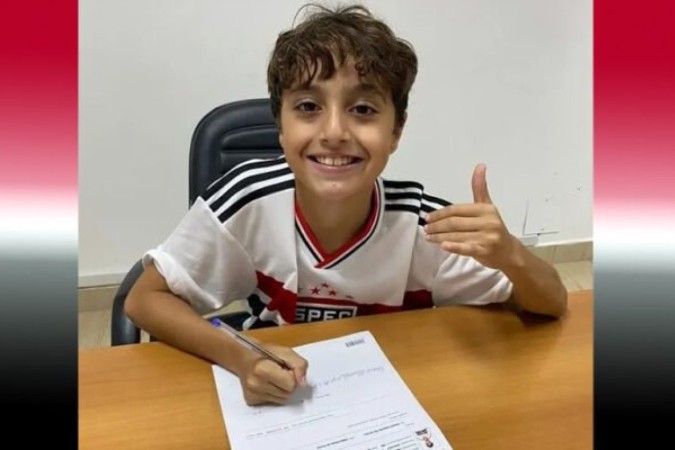 Lionel Messi são-paulino tem apenas 11 anos -  (crédito: Foto: Divulgação/São Paulo FC)