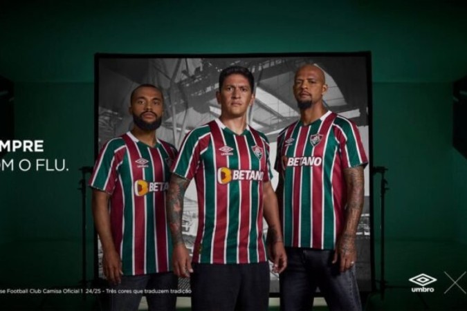 Fluminense anuncia novo uniforme para 2024 -  (crédito: Foto: Divulgação/Fluminense/Umbro)