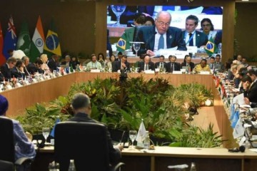 Chanceleres do G20 concordam com reformas de organismos internacionais, destacou ministro -  (crédito: Audiovisual/G20Brasil)