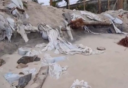 Nas últimas décadas, várias praias do litoral brasileiro têm sofrido com os danos causados pela erosão costeira. Em alguns casos, a ameaça é até mesmo de desaparecimento. -  (crédito: Reproduçao de vídeo Prefeitura de Ilhéus)