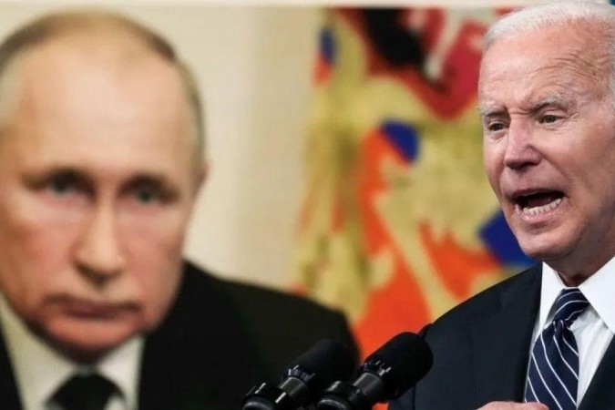 Joe Biden tem sido frequentemente eloquente em suas críticas a Putin — foto de arquivo -  (crédito: Getty Images)