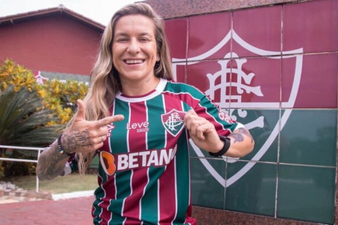 Cacau já treina com as novas companheiras no Fluminense -  (crédito:  Cacau)