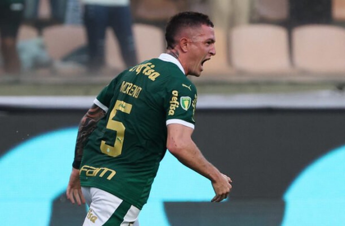 Aníbal Moreno celebra primeiro gol no Palmeiras e divide méritos com companheiros: ‘Fazemos trabalho juntos’