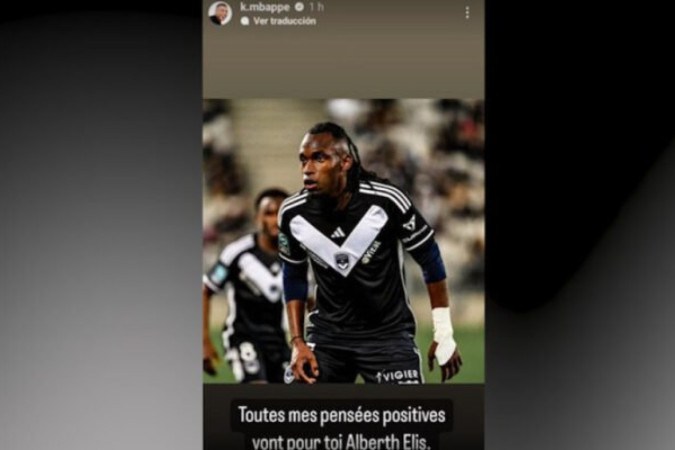 Mbappé postou mensagem de apoio a Alberth Elis  -  (crédito: Reprodução redes sociais )
