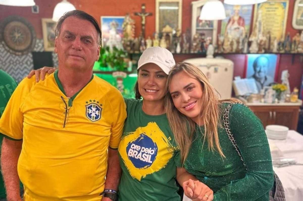Celina jantou com Bolsonaro e a ex-primeira-dama, Michelle Bolsonaro, em São Paulo, após ato na Paulista
