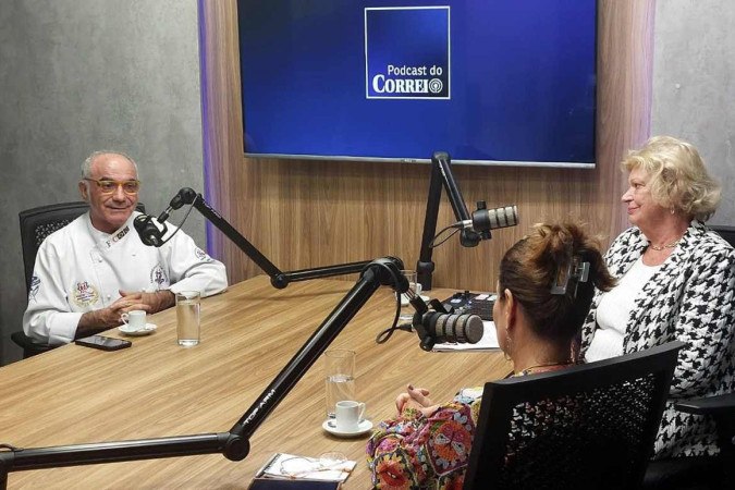 O chef Rosário Tessier foi o convidado do Podcast do Correio, com as jornalistas Liana Sabo e Sibele Negromonte: "Busca pela autenticidade"  -  (crédito: Reprodução/CB)