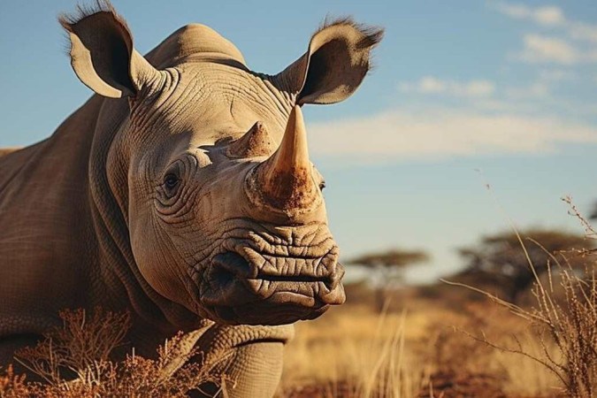 Os chifres de rinocerontes são apreciados em mercados ilegais onde o preço por peso é comparável ao do ouro e ao da cocaína. -  (crédito: Reprodução/Freepik/grmarc)