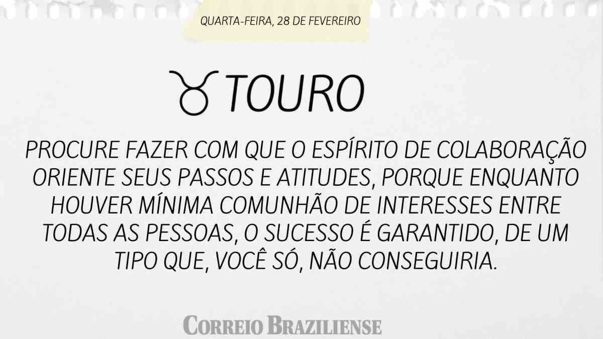 TOURO | 28 DE FEVEREIRO 