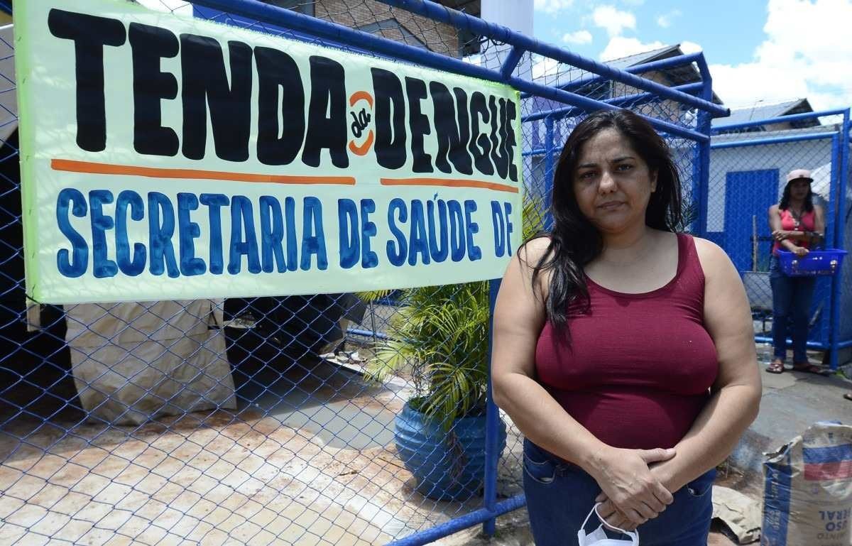 Com covid, Elisangela Alves acompanhava parente com dengue 28/02/2024 Crédito: Marcelo Ferreira/CB/D.A Press. Brasil. Brasília - DF - DENGUE - Tenda da administração regional de Santa Maria. Elisangela Alves Rodrigues.