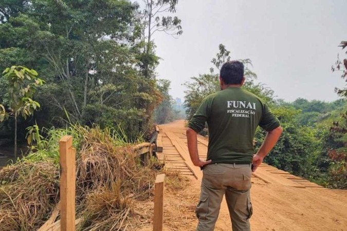 A retirada de invasores da Terra Indígena (TI) Apyterewa contou com a atuação de Funai e de outros 16 órgãos -  (crédito: Divulgação/Funai)