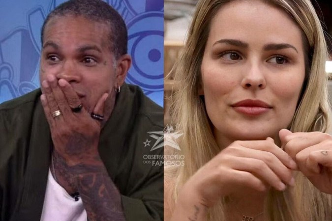 
Rodriguinho e Yasmin Brunet -  (crédito: Reprodução/Globoplay - Montagem)