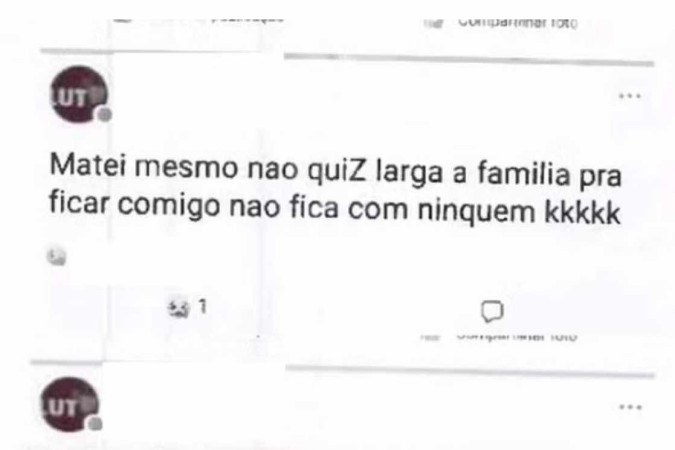 Mulher confessou o crime em uma rede social
 -  (crédito: Reprodução)