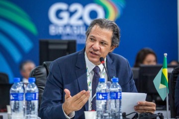 Haddad retomou nesta quinta-feira a agenda presencial do fórum do G20, após testar negativo para covid-19 -  (crédito:  Diogo Zacarias)