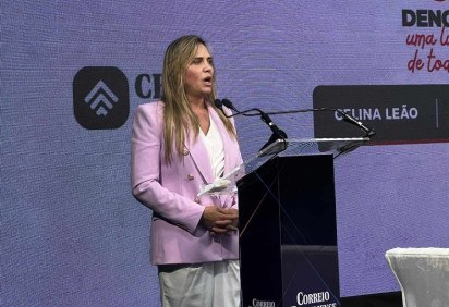 Celina Leão fez o encerramento do CB Debate nesta quinta-feira (29/2) -  (crédito: Khalil Santos/CB/D.A.Press)