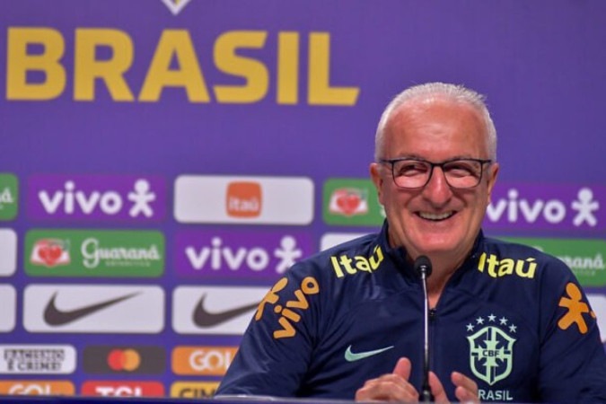 Dorival Júnior durante a sua apresentação na Seleção -  (crédito:  MARCELLO DIAS)