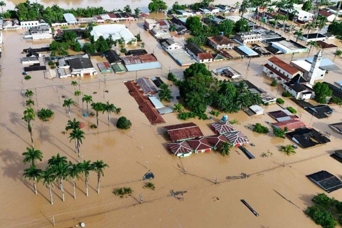 Mais de 75% da cidade está alagada    