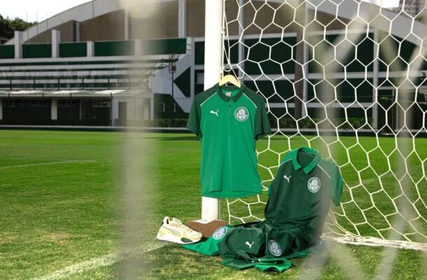 Palmeiras lança novo uniforme de treino e viagem para a temporada -  (crédito: Foto: Divulgação/Puma/Palmeiras)