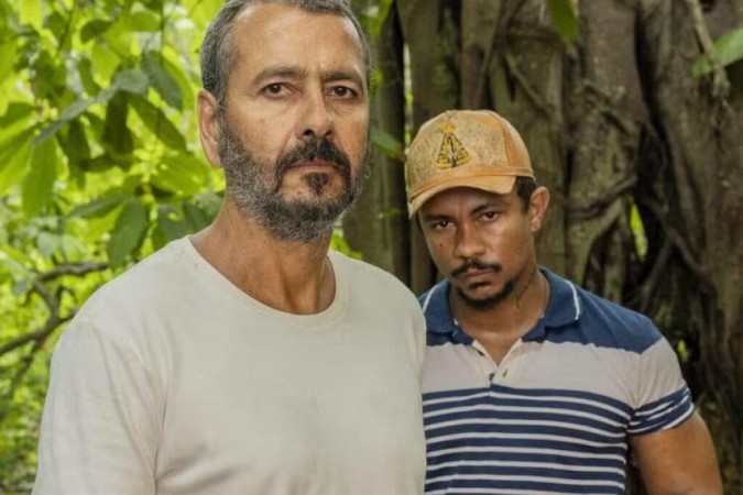 José Inocêncio (Marcos Palmeira) e Damião (Xamã) em 'Renascer' -  (crédito: Fábio Rocha/Globo)