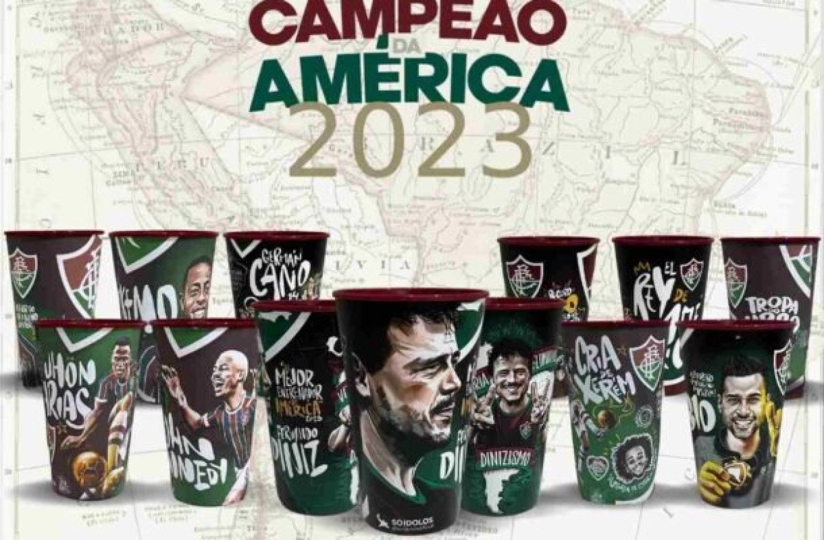 Fluminense lança linha especial de copos dos campeões da América
