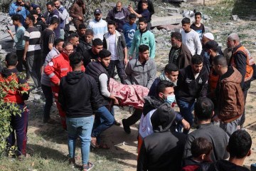 Episódio deixou 115 palestinos mortos e ao menos 760 feridos -  (crédito: SAID KHATIB / AFP)
