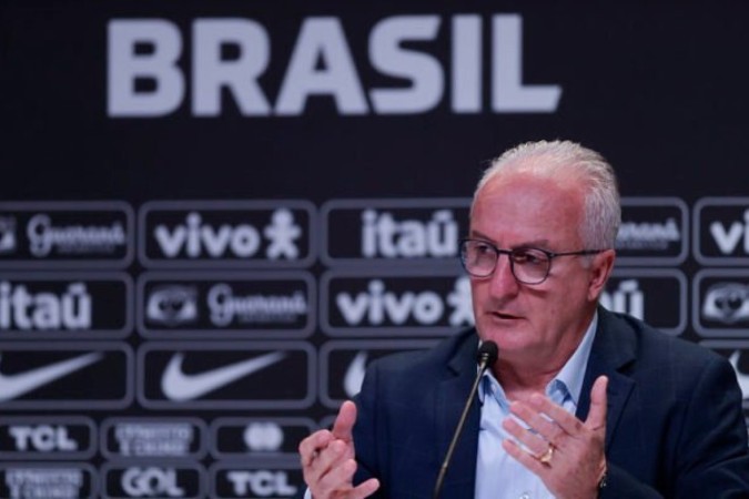 Dorival Júnior durante anúncio de sua primeira lista de convocados -  (crédito: Foto: Lucas Bayer/Jogada10)