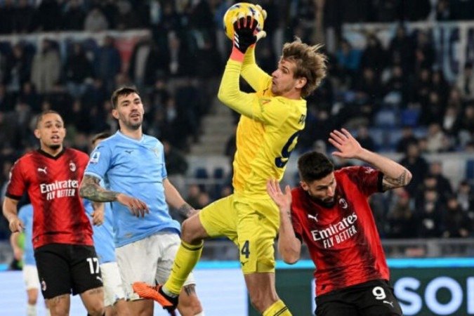 Milan derrotou a Lazio fora de casa -  (crédito: Foto: Alberto Pizzoli/AFP)