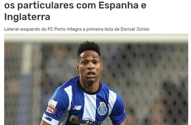 Jornal Record repercute convocação de Wendell, do Porto -  (crédito: Foto: Reprodução / Jornal Record)