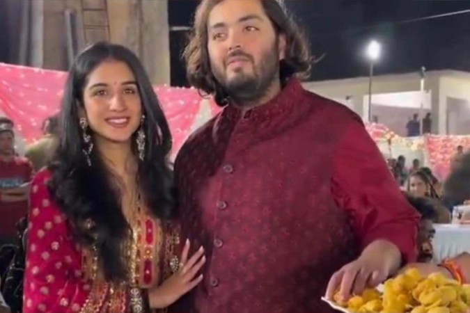 A celebração completa do casamento do filho mais novo, Anant Ambani com Radhika Merchant, custará cerca de 120 milhões de libras esterlinas, ou R$ 756 milhões -  (crédito: Reprodução/Instagram @ radhikamerchant.real)