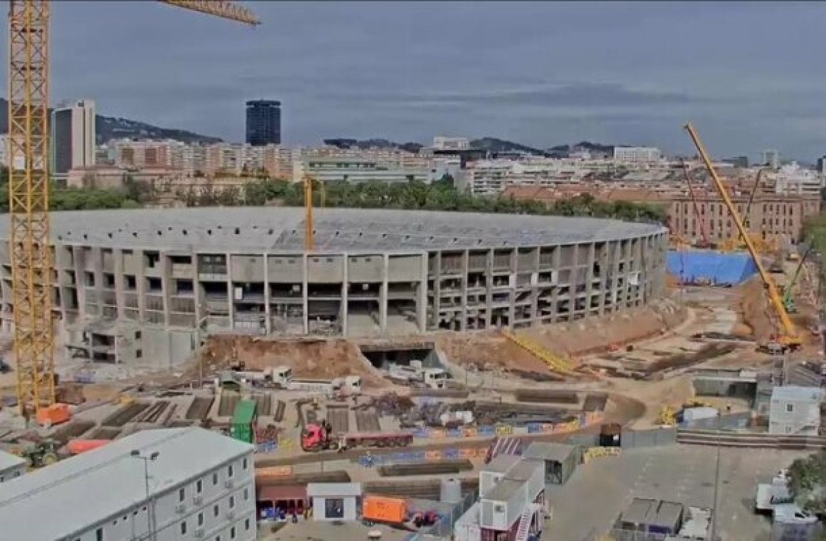 Obras do Camp Nou avançam e Barcelona inicia contagem para retorno
