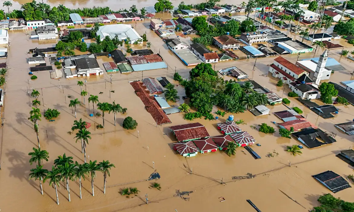 Nível de rio sobe e eleva riscos no Acre, aponta Serviço Geológico -  (crédito: EBC)