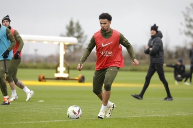 Jogadores do PSG durante treinamento da equipe - Foto: Divulgação/PSG -  (crédito: Foto: Divulgação/PSG)