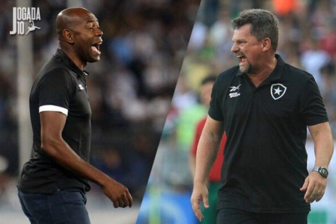 Parte da torcida do Botafogo defendeu a permanência de Cláudio Caçapa  -  (crédito: Foto: Vitor Silva/Botafogo)