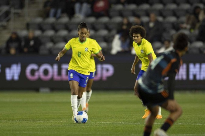Ary Borges deu assistência para Bia Zaneratto marcar aos 50 minutos do segundo tempo, contra a Argentina. -  (crédito:  Leandro Lopes/ CBF)