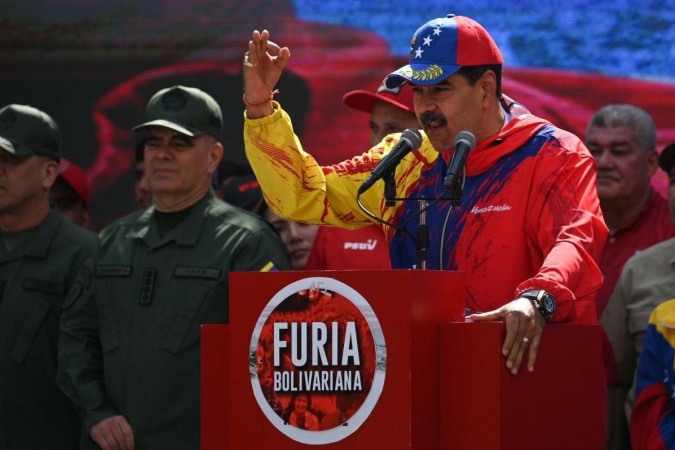 Maduro acusou a DW de participação em uma campanha midiática contra a Venezuela       -  (crédito: FEDERICO PARRA / AFP)