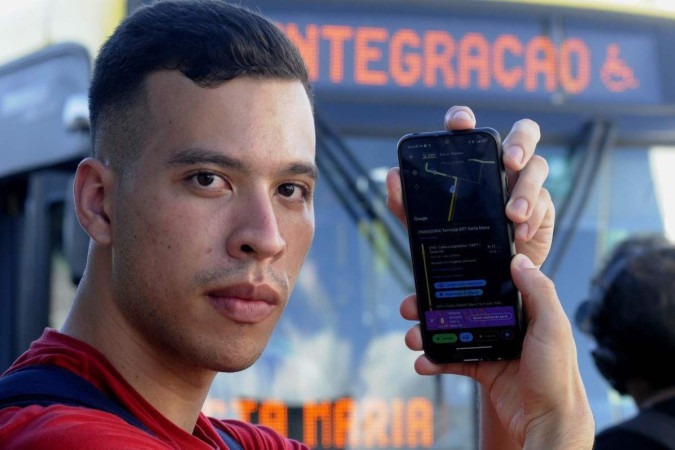 Jhonny Farias deseja app que aponte onde ônibus estão -  (crédito:  <<<>>>                              )