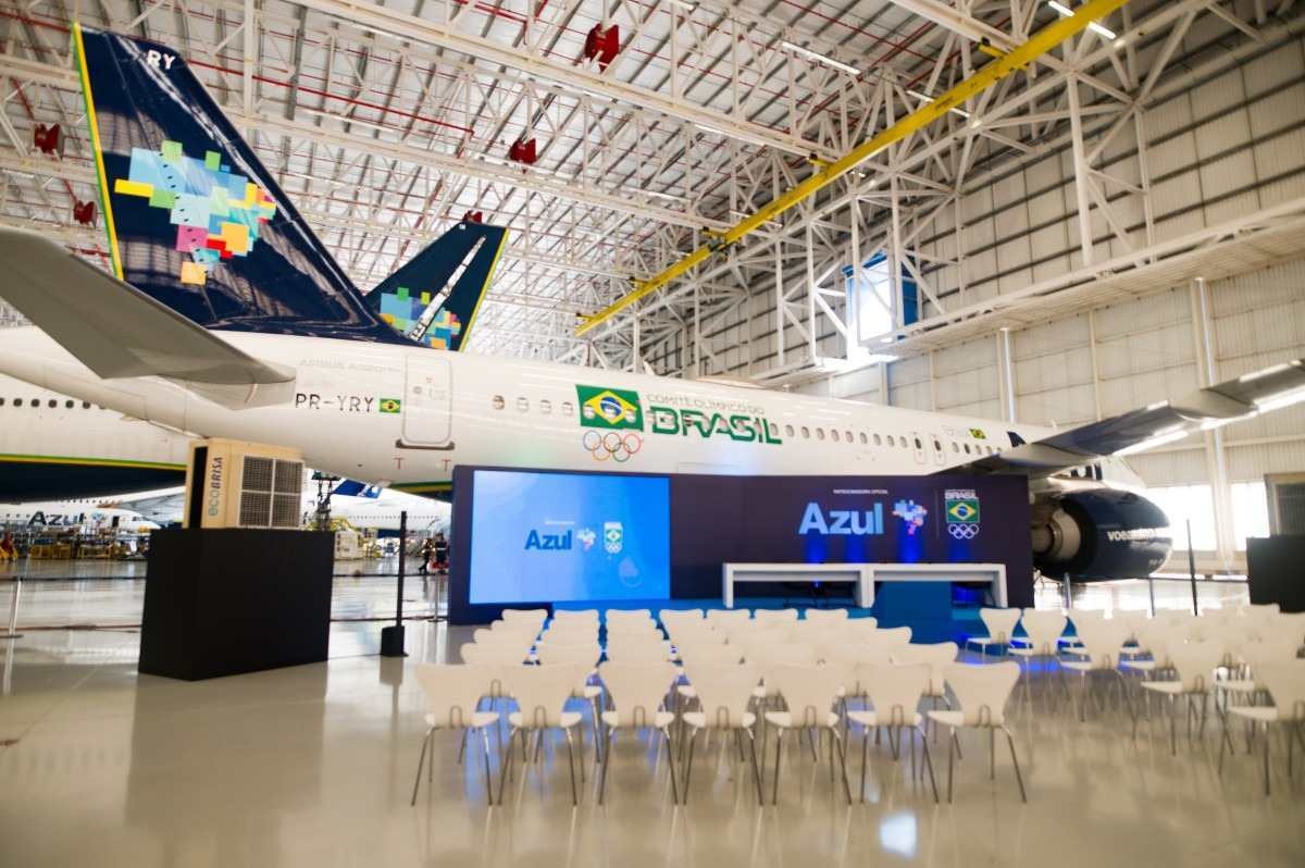  2024. Esporte. Comite Olimpico do Brasil ,anunciou parceria com a Companhia Aerea Azul;