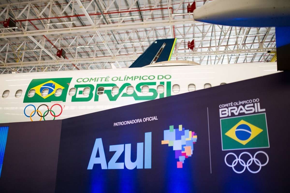  2024. Esporte. Comite Olimpico do Brasil ,anunciou parceria com a Companhia Aerea Azul;