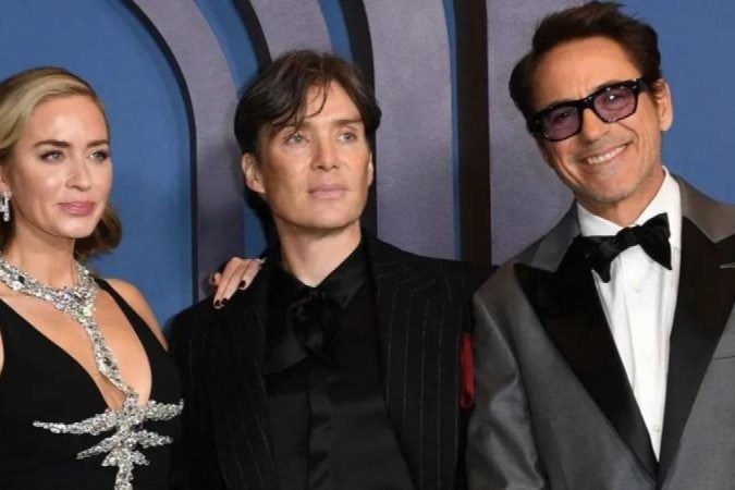 Emily Blunt, Cillian Murphy e Robert Downey Jr. estrelam o filme <em>Oppenheimer</em>, que recebeu o maior número de indicações ao Oscar neste ano -  (crédito: Getty Images)