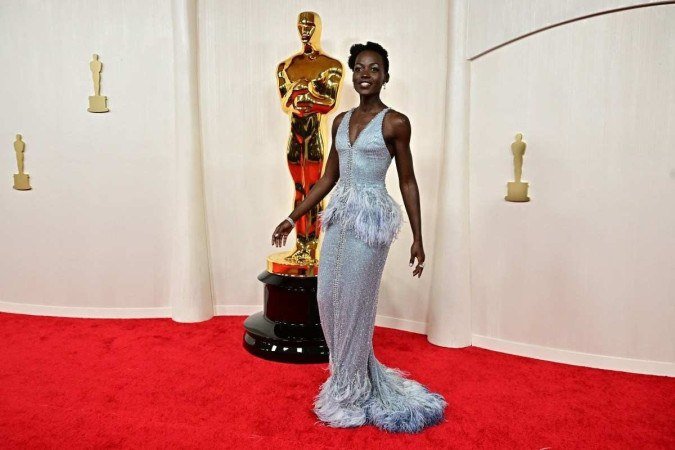  Kenyan-Mexican actress and film director Lupita Nyong'o attends the 96th Annual Academy Awards at the Dolby Theatre in Hollywood, California on March 10, 2024. (Photo by Frederic J. Brown / AFP)
      