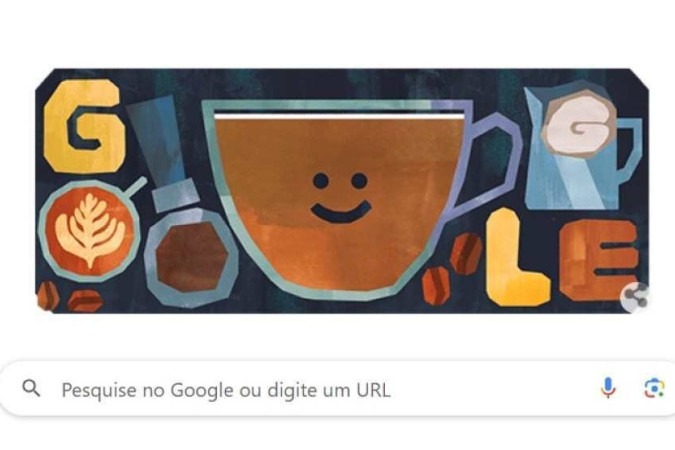 Doodle do Google homenageia bebida flat white nesta segunda (11/3)