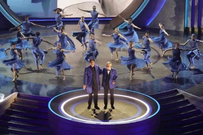 Andrea Bocelli e o filho Matteo, no Oscar 2024