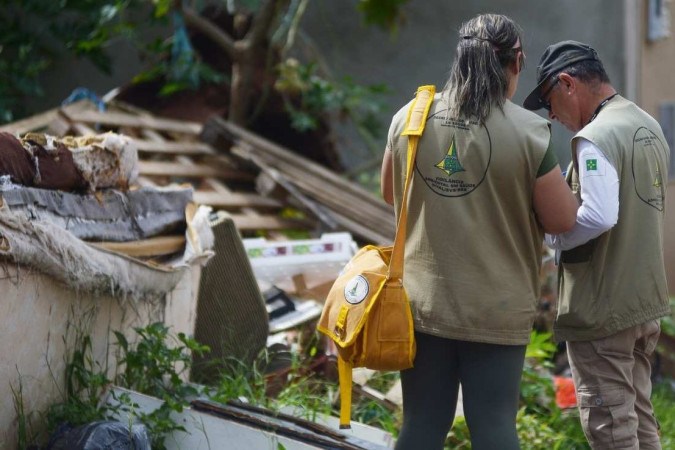 Agentes sanitários têm um papel importante nas ações de prevenção contra focos do mosquito Aedes aegypti -  (crédito:  Ed Alves/CB/DA.Press)