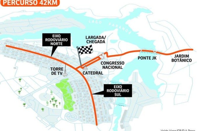 Prova de 42km da Maratona Bras&iacute;lia percorrer&aacute; os principais pontos da capital federal