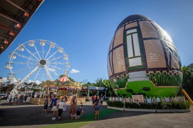 A Osterfest tem o maior ovo e a maior árvore de ovos do mundo, segundo o Guiness -  (crédito: Fotos: Divulgação/Nugali)